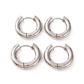 304 Stainless Steel Hoop Earrings for Women, Ring