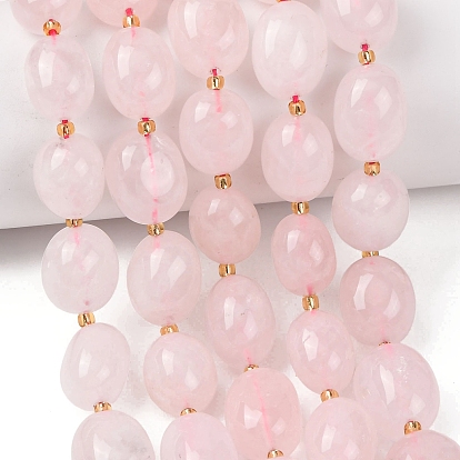 Природного розового кварца нитей бисера, самородки, упавший камень, с бисером