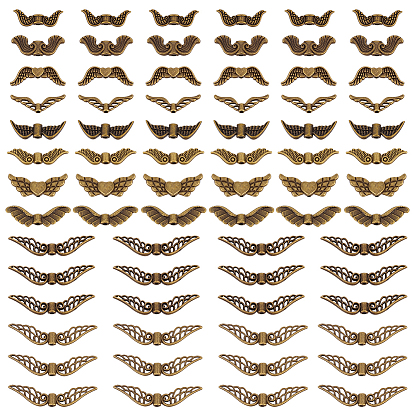 200 шт 10 стили бусины из сплава в тибетском стиле, крыло