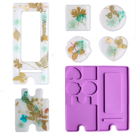 DIY держатели для мобильных телефонов силиконовые формы, формы для литья смолы, для уф-смолы, изготовление ювелирных изделий из эпоксидной смолы