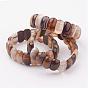 Natural Agate Stretch Bracelets, Dyed
