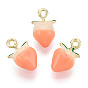 Подвески из эмали и сплава, персиковое очарование, золотой свет, стойки покрытие, без кадмия, без никеля и без свинца