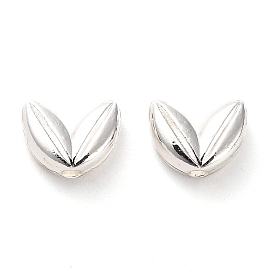 Alloy Beads, Long-Lasting Plated, Leaf