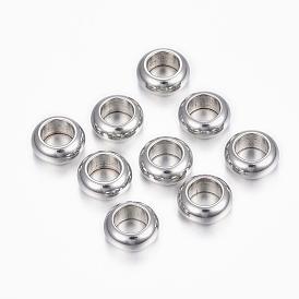 304 Stainless Steel Spacer Beads, Rondelle