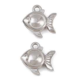 304 Stainless Steel Pendants, Fish Charms