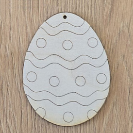 Pendentifs en bois de Pâques, blanc