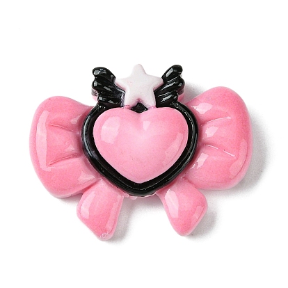 Heart/Cloud/Alien/Wing/Ghost Pink Theme Opaque Resin Decoden Cabochons, Valentine's Day