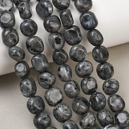 Natural Larvikite Beads Strands, Nuggets