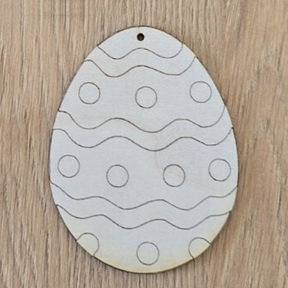 Pendentifs en bois de Pâques, blanc