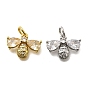 Пчелы латунные микропаве кубические циркониевые подвески, без кадмия и без свинца, долговечный, стойки покрытие, с целью перехода в кольце