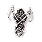 Tibetan Style 304 Stainless Steel Pendants, Skull