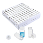 100Pcs Glass Bead Container, Bead Storage Tubes with PP Caps, Column