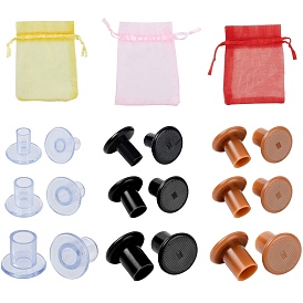 Gorgecraft 9 Pairs Plastic High Heel Protectors, Heel Sink Stoppers, with Organza Gift Bags, for Walking on Grass and Uneven Floor