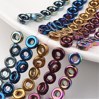 Electroplate Non-magnetic Synthetic Hematite Beads Strands, Donut