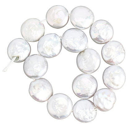 Natural Keshi Pearl Beads, Cultured Freshwater Pearl, Baroque Pearls, Flat Round