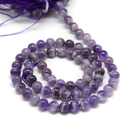 Natural Amethyst Bead Strands, Round