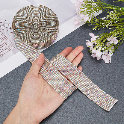 Fingerinspire Self Adhesive Glass Rhinestone Glue Sheets, for Trimming Cloth Bags and Shoes