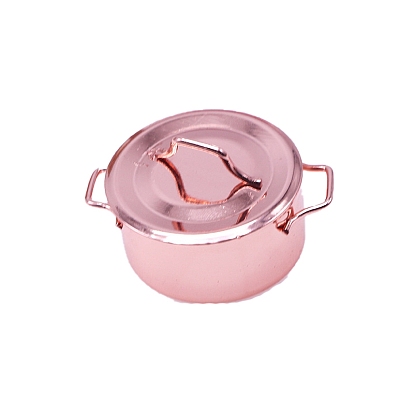 Metal Soup Pot, Micro Landscape Home Kitchen Dollhouse Accessories, Pretending Prop Decorations