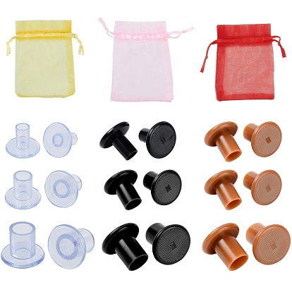 9 Pairs Plastic High Heel Protectors, Heel Sink Stoppers, with Organza Gift Bags, for Walking on Grass and Uneven Floor