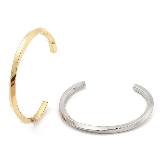 Ионное покрытие (IP) 304 браслеты-манжеты из нержавеющей стали для женщин