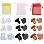 9 Pairs Plastic High Heel Protectors, Heel Sink Stoppers, with Organza Gift Bags, for Walking on Grass and Uneven Floor