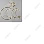4Pcs 4 Sizes Christmas Theme Iron Links Ring, Wreath Macrame Hoop Rings, Golden
