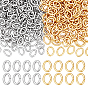 400Pcs 2 Colors 304 Stainless Steel Jump Rings, Open Jump Rings, Oval