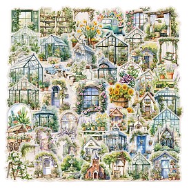 50шт. водонепроницаемые наклейки из ПВХ для садового сарая, самоклеящиеся наклейки, для чемодана, скейтборде, холодильник, шлем