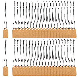 500 шт. крафт-бумага пустые ценники со шнуром, бирки, прямоугольные