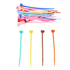 30шт. силиконовые кабельные стяжки в форме сердца, ремешок-органайзер, для управления проводами