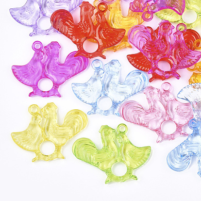 Transparent Acrylic Pendants, Chicken