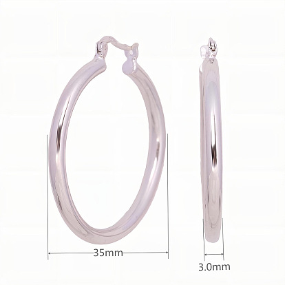 925 серебряные серьги-кольца с полыми трубками – минимализм, винтаж, модные украшения для ушей.