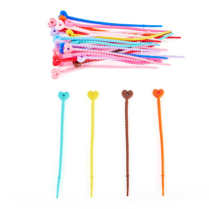 30шт. силиконовые кабельные стяжки в форме сердца, ремешок-органайзер, для управления проводами