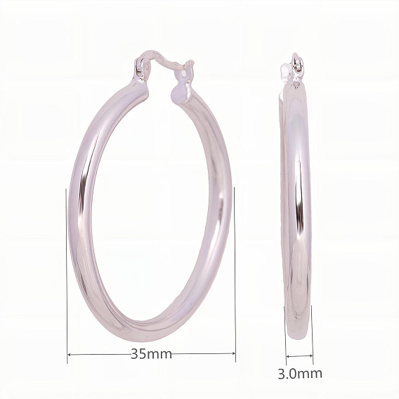 925 серебряные серьги-кольца с полыми трубками – минимализм, винтаж, модные украшения для ушей.