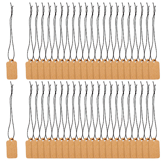 500 шт. крафт-бумага пустые ценники со шнуром, бирки, прямоугольные