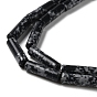 Synthetic Snowflake Obsidian Beads Strands, Column