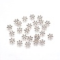 Tibetan Style Alloy Spacer Beads, Cadmium Free & Lead Free, Snowflake, 8x7x2mm, Hole: 1.5mm