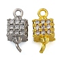 Латунные микро-паве кубические циркониевые кубические звенья соединительные подвески, долговечный, без свинца и без кадмия
