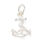 925 подвески-якоря из стерлингового серебра, с прыгающими кольцами и 925 штампом