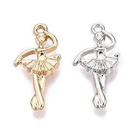 Rack Plating Alloy Pendants, Ballet Girl