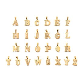 Ионное покрытие (ip) 304 подвески из нержавеющей стали со стразами, леттера ~ г