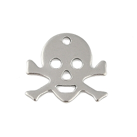 201 Stainless Steel Charms, Skull Charm