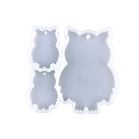 Owl DIY Pendant Food Grade Silhouette Silicone Molds, for Keychain Making, Resin Casting Molds, For UV Resin, Epoxy Resin Jewelry Making
