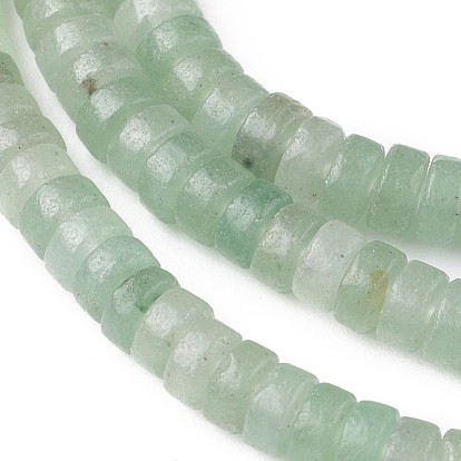 Natural Green Aventurine Beads Strands, Heishi Beads, Flat Round/Disc