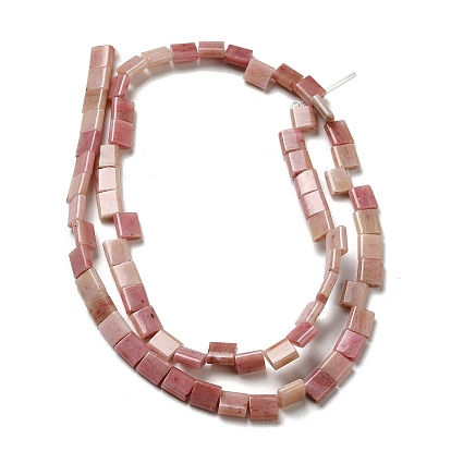 Natural Rhodonite Beads Strands, 2-Hole, Rectangle