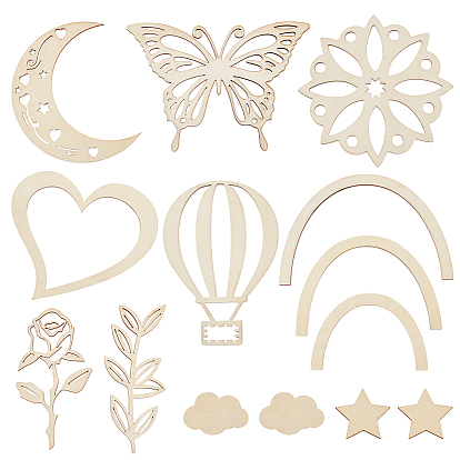 Незаконченный набор для декорирования стен из древесной щепы, разнообразные