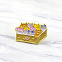 Warm Cartoon Cat Oil Badge Jewelry Set with Paper Box, Litter Scoop and Commemorative Accessories for Cats