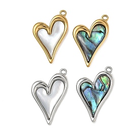 Природные подвески оболочки, 304 из нержавеющей стали сердце прелести