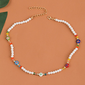Bohemian Handmade Beaded Glass Necklace - Cute, Creative, Trendy Pendant Jewelry.