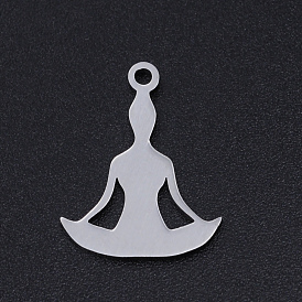 Chakra-Thema, 201 lasergeschnittene Edelstahlanhänger, Yoga